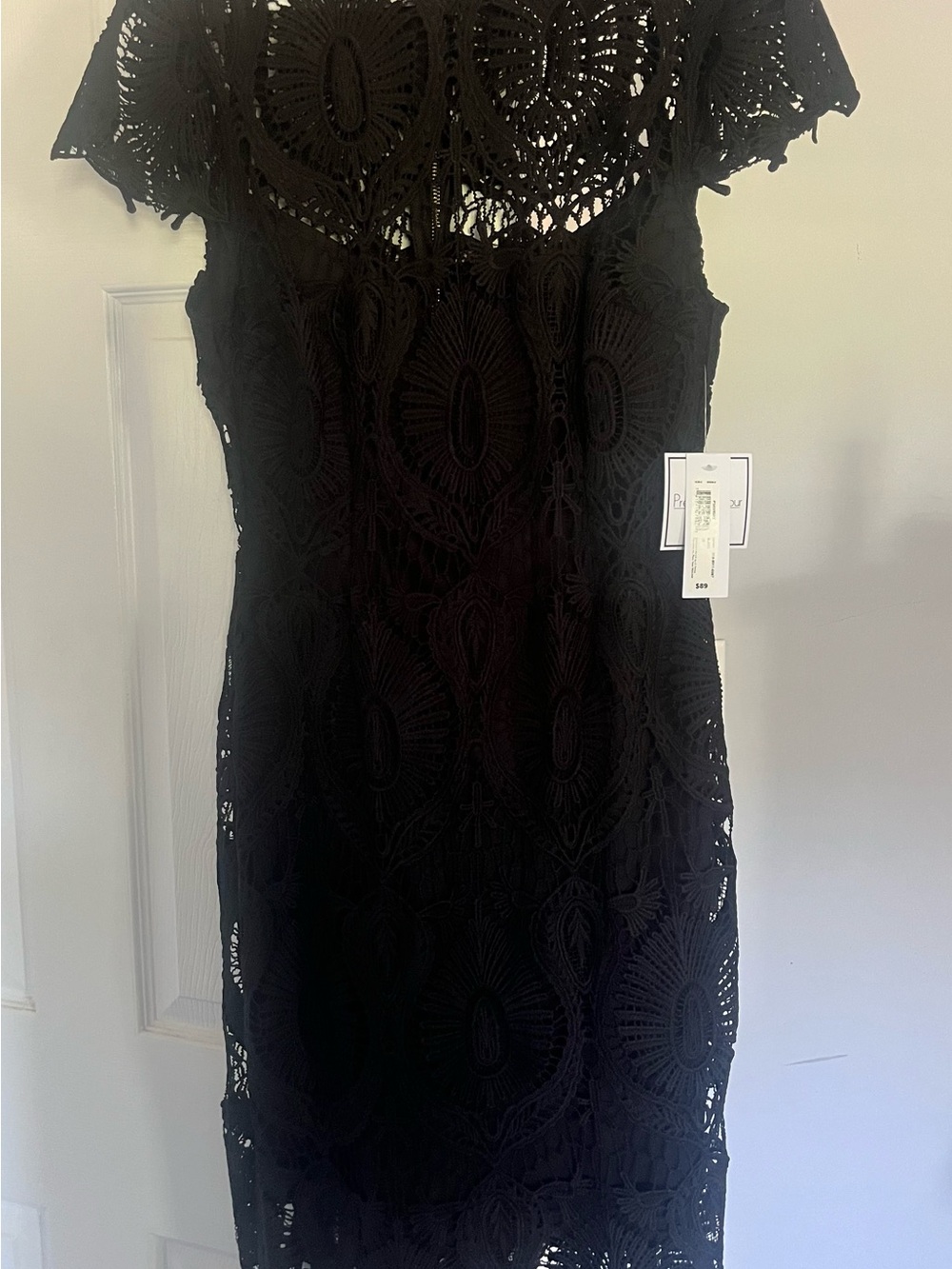 Black Lace Midi Dress - Stylish Women's Crochet Sheath
